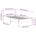 Estructura de cama sin colchón madera maciza de pino 100x200 cm