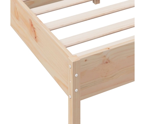 Estructura de cama sin colchón madera maciza de pino 140x190 cm