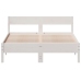 Estructura de cama sin colchón madera de pino blanca 140x190 cm