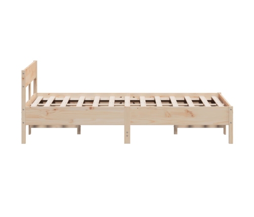 Estructura de cama sin colchón madera maciza de pino 135x190 cm