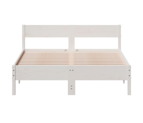 Estructura de cama sin colchón madera de pino blanco 135x190 cm