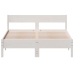 Estructura de cama sin colchón madera de pino blanco 135x190 cm