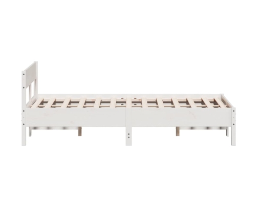 Estructura de cama sin colchón madera de pino blanco 135x190 cm