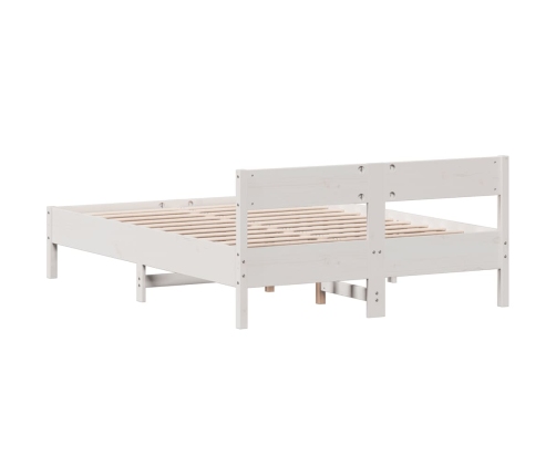 Estructura de cama sin colchón madera de pino blanco 135x190 cm