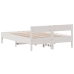 Estructura de cama sin colchón madera de pino blanco 135x190 cm