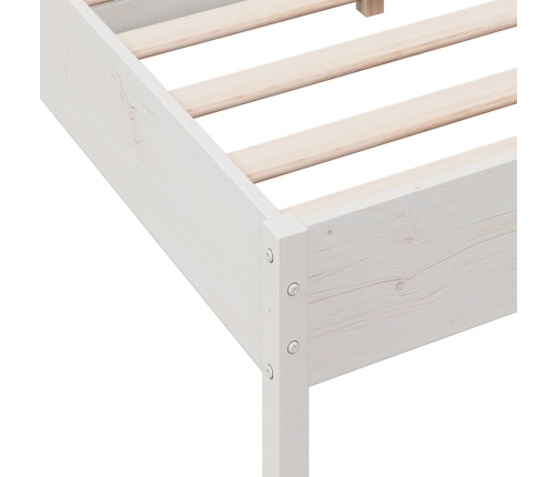 Estructura de cama sin colchón madera de pino blanco 135x190 cm