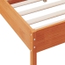 Estructura de cama sin colchón madera maciza marrón 135x190 cm