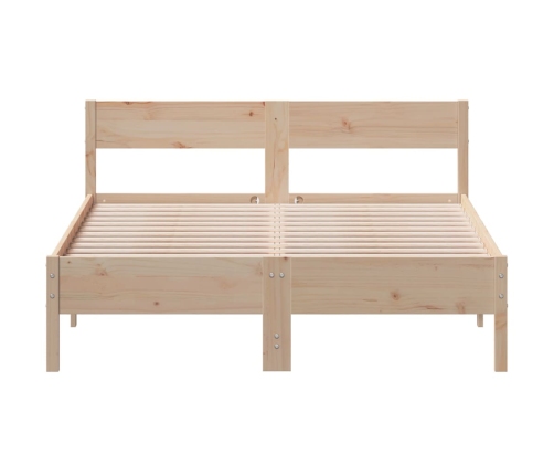 Estructura de cama sin colchón madera maciza de pino 120x190 cm