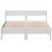 Estructura de cama sin colchón madera maciza blanca 120x190 cm