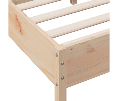 Estructura de cama sin colchón madera maciza de pino 90x190 cm