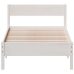 Estructura de cama sin colchón madera maciza blanca 90x190 cm