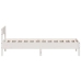 Estructura de cama sin colchón madera maciza blanca 90x190 cm