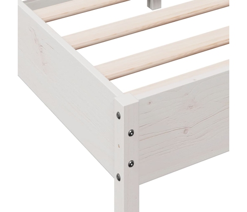 Estructura de cama sin colchón madera maciza blanca 90x190 cm
