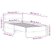 Estructura de cama sin colchón madera maciza blanca 90x190 cm