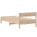 Estructura de cama sin colchón madera maciza pino 75x190 cm