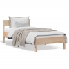 Estructura de cama sin colchón madera maciza pino 75x190 cm