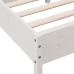 Estructura de cama sin colchón madera maciza blanca 75x190 cm