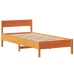 Estructura de cama sin colchón madera maciza marrón 75x190 cm