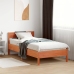 Estructura de cama sin colchón madera maciza marrón 75x190 cm