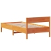 Estructura de cama sin colchón madera maciza marrón 75x190 cm
