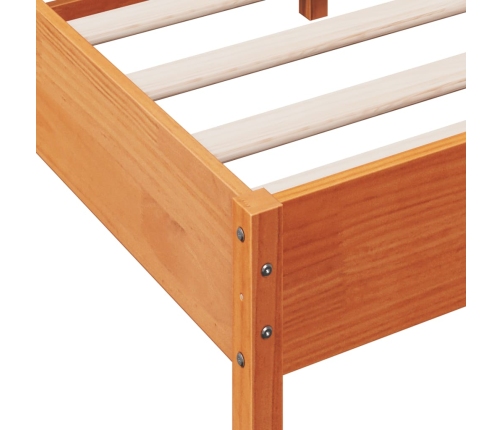 Estructura de cama sin colchón madera maciza marrón 75x190 cm