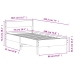 Estructura de cama sin colchón madera maciza marrón 75x190 cm