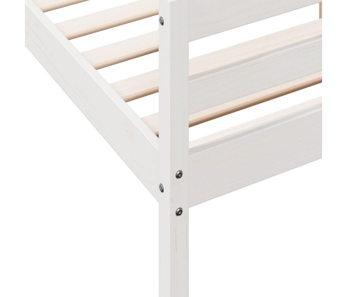 Estructura de cama sin colchón madera de pino blanca 140x200 cm