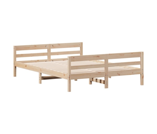 Estructura de cama sin colchón madera de pino maciza 120x200 cm