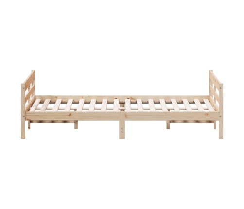 Estructura de cama sin colchón madera de pino maciza 120x200 cm