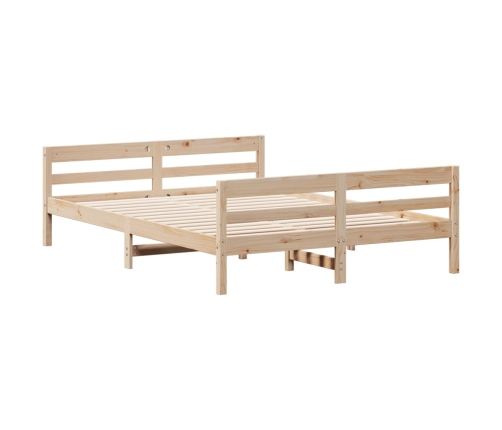 Estructura de cama sin colchón madera de pino maciza 120x200 cm