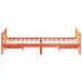 Cama sin colchón madera maciza de pino marrón cera 120x200 cm