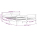 Cama sin colchón madera maciza de pino marrón cera 120x200 cm