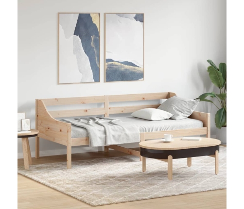 Sofá cama sin colchón madera maciza de pino 90x200 cm