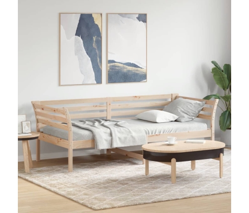 Sofá cama sin colchón madera maciza de pino 90x200 cm