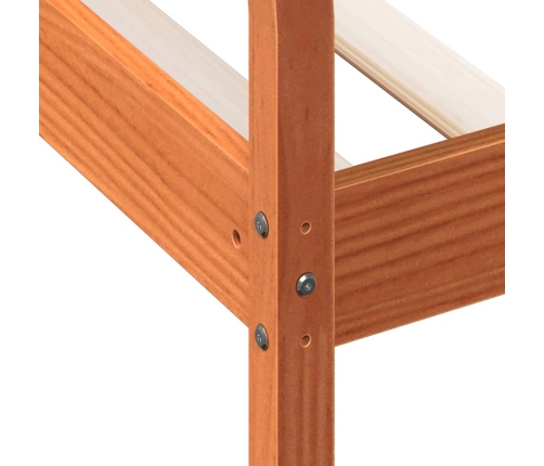 Sofá cama sin colchón madera maciza pino marrón cera 90x200 cm