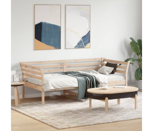 Sofá cama sin colchón madera maciza de pino 90x190 cm