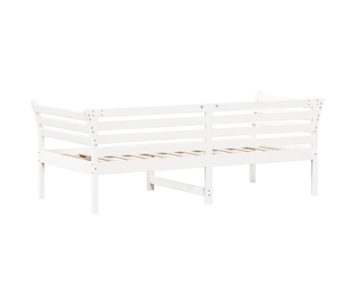 Sofá cama sin colchón madera maciza de pino blanco 90x190 cm