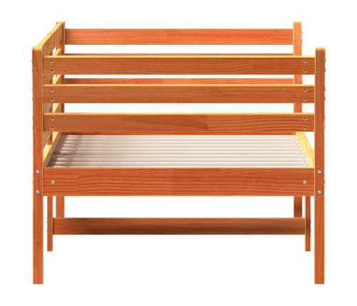 vidaXL Sofá cama sin colchón madera maciza pino marrón cera 90x190 cm