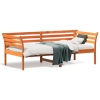 Sofá cama sin colchón madera maciza pino marrón cera 90x190 cm