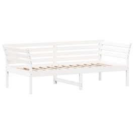 Diván sin colchón blanco 75x190 cm madera maciza de pino