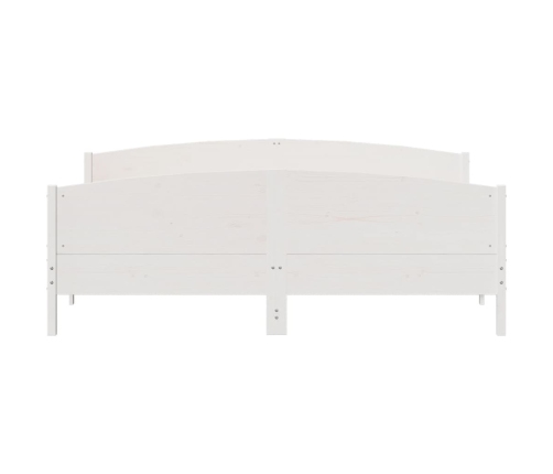 Estructura de cama sin colchón madera maciza blanca 200x200 cm