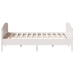Estructura de cama sin colchón madera maciza blanca 200x200 cm