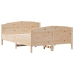 Estructura de cama sin colchón madera de pino maciza 120x200 cm