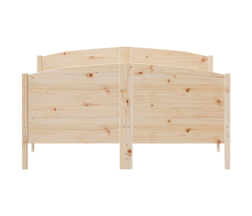 Estructura de cama sin colchón madera de pino maciza 120x200 cm