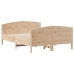 Estructura de cama sin colchón madera de pino maciza 120x200 cm