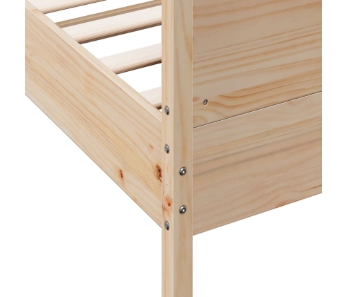 Estructura de cama sin colchón madera de pino maciza 120x200 cm
