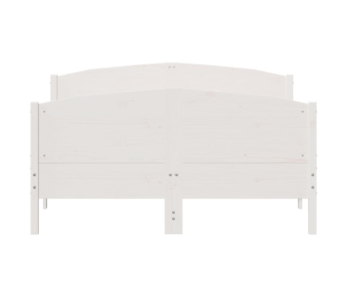 Estructura de cama sin colchón madera de pino blanca 140x190 cm