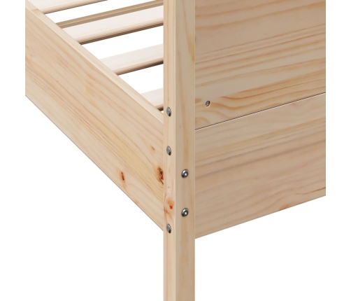 Estructura de cama sin colchón madera maciza de pino 120x190 cm