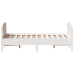 Estructura de cama sin colchón madera maciza blanca 120x190 cm