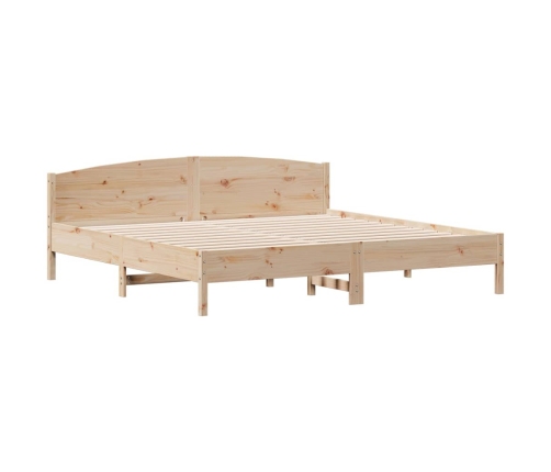 Estructura de cama sin colchón madera maciza de pino 200x200 cm
